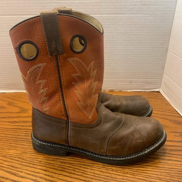 Smoky mountain boots, Tan Leather Western Boots Youth Size 4 - Picture 3 of 8